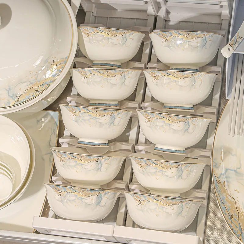 Dishes and plates Rice bowl processing Customized tableware Vegetable plates table factory direct sales Color change printing