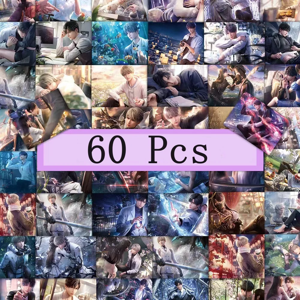 60Pcs Game Love and Deepspace Graffiti Stickers Xavier Zayne Rafayel ralayo Shen Xinghui Li Shen Qi Yu PVC Waterproof Sticker