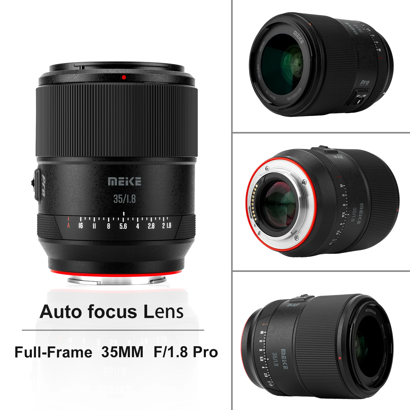 Meike  35mm F1.8 Wide Angle Auto Focus AF STM Full Frame High Resolution 8K Portrait Prime Lens Compatible with E/Z