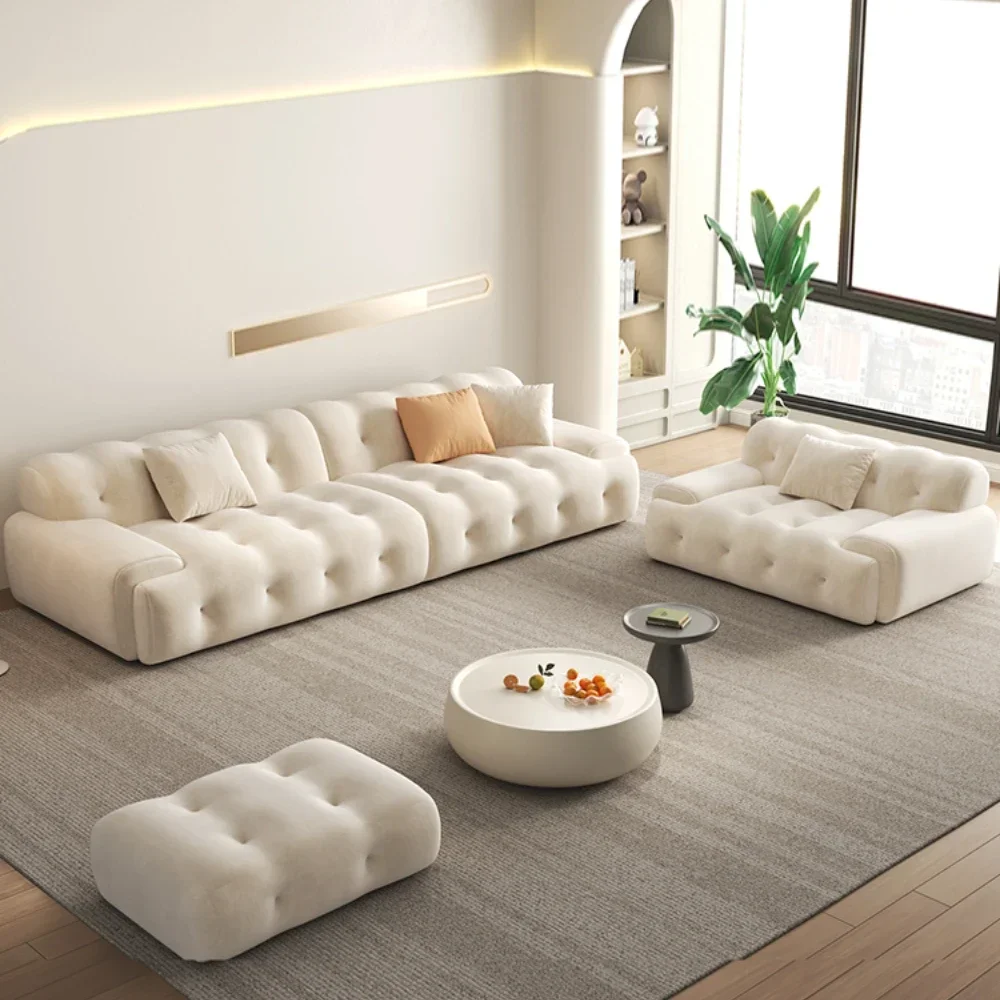 = Living Room Light Luxury Modern Minimalist Rochburg Bubble Sofa Fabric Skin Feeling Velvet11