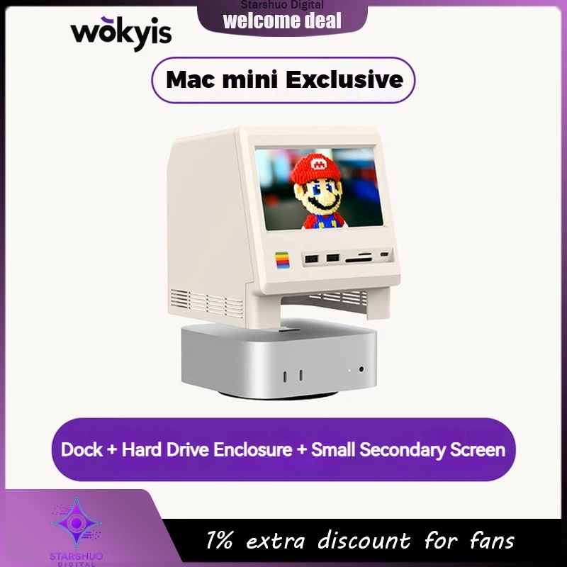 �y�Z�[�����zWOKYIS M4 �h�b�L���O�X�e�[�V���� Mac mini�p 8TB �n�[�h�h���C�u�g�� HDMI HD ���^�Z�J���_���X�N���[�� 13�|�[�g 80Gbps �n�[�h�h���C�u�G���N���[�W��