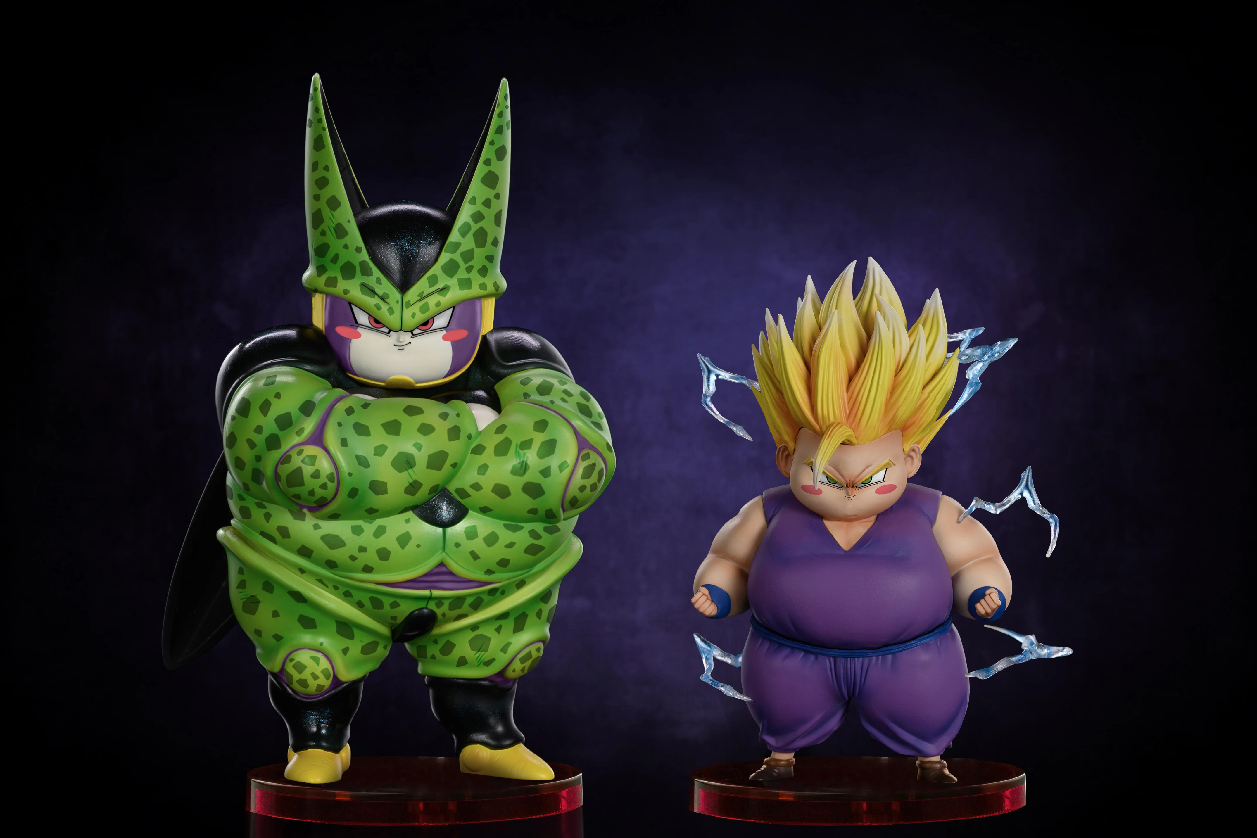 9Cm Gk G5 Studio Dragon Ball Z Obesity Series Cell Son Gohan Anime Action Figure Statue Model Ornaments Garage Kit Toys Gift