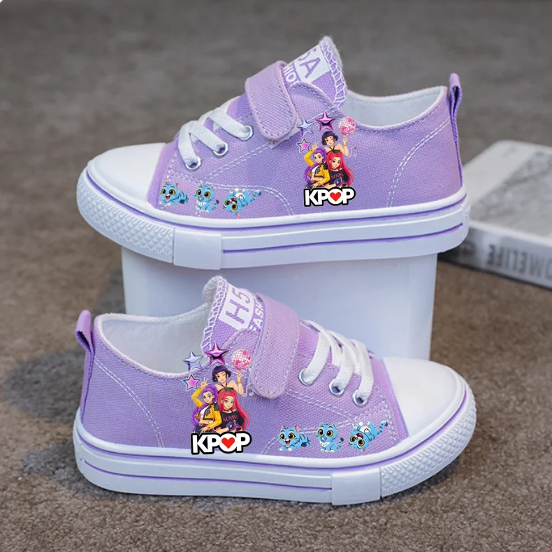 Hot Brand Kpop Kids Shoes Children\'s Sports Shoes Casual Shoes Pink Shoes For Girls Kpop Cartoon Shoes For Girls Boys