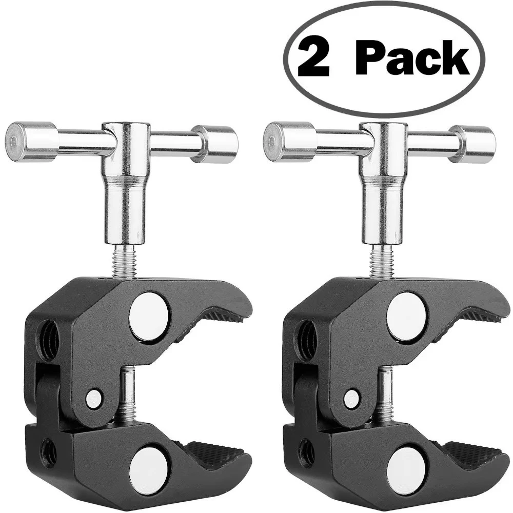 2Pack ChromLives Super Clamp Crab Clamp Photography w/ 1/4