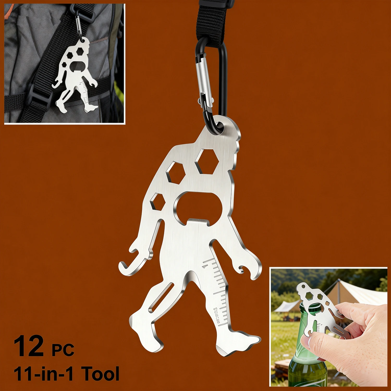 

Многофункциональный карманный инструмент из нержавеющей стали, размером с кредитную карту, с функцией открывалки для бутылок, для выживания на природе, кемпинга, охоты и путешествий.