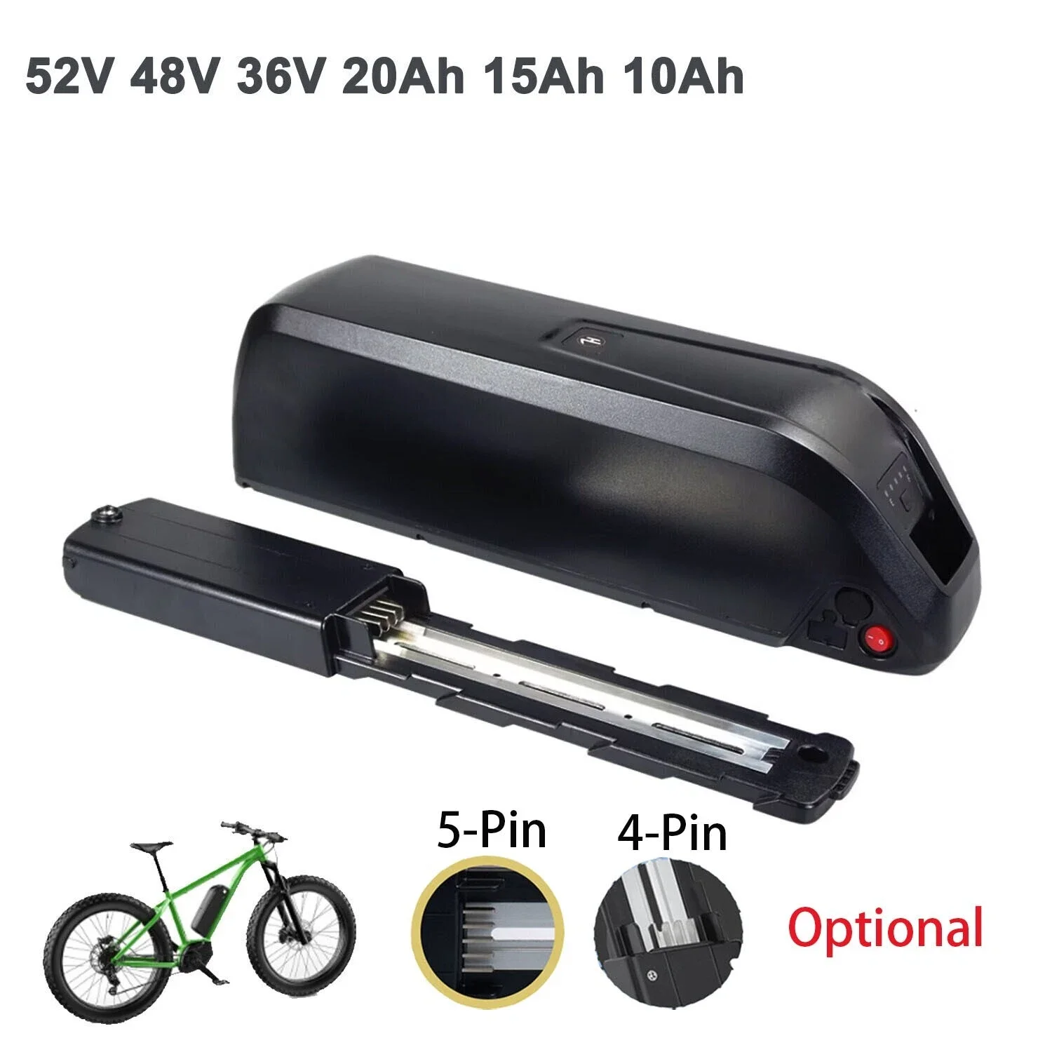 48V Hailong Battery 4-Pins / 5-Pins 36V 52V 10Ah 15Ah 20Ah for Bafang BBS02 BBS03 BBSHD Motor Hailong Battery 36V Hailong 1 48V
