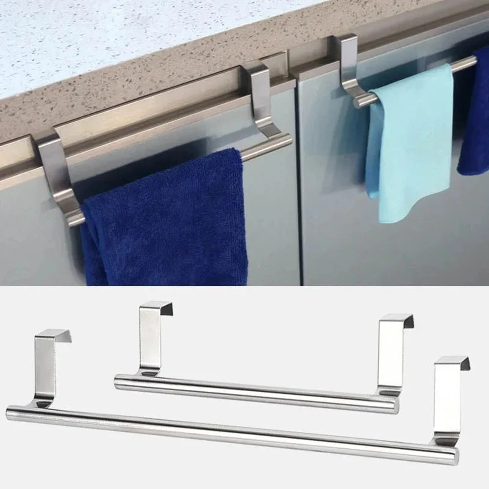 Portasciugamani in acciaio inossidabile porta dell\'armadio da cucina appendiabiti scaffale da bagno scaffale per la casa accessori per il bagno