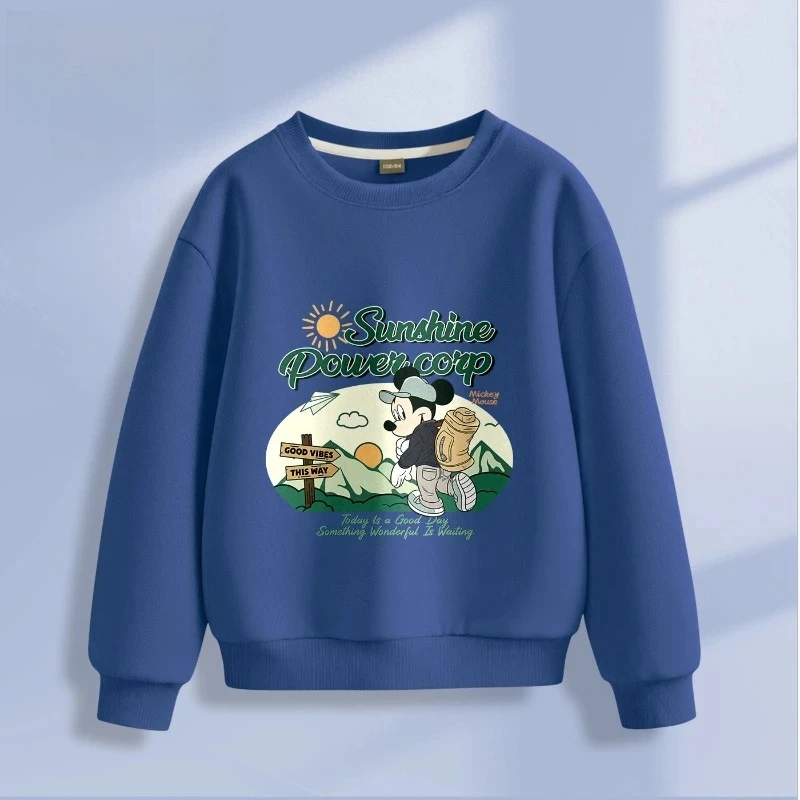 

2025 Disney Kids Hoodie, Unisex Round Neck Long Sleeve Top for Boys & Girls Versatile Wear