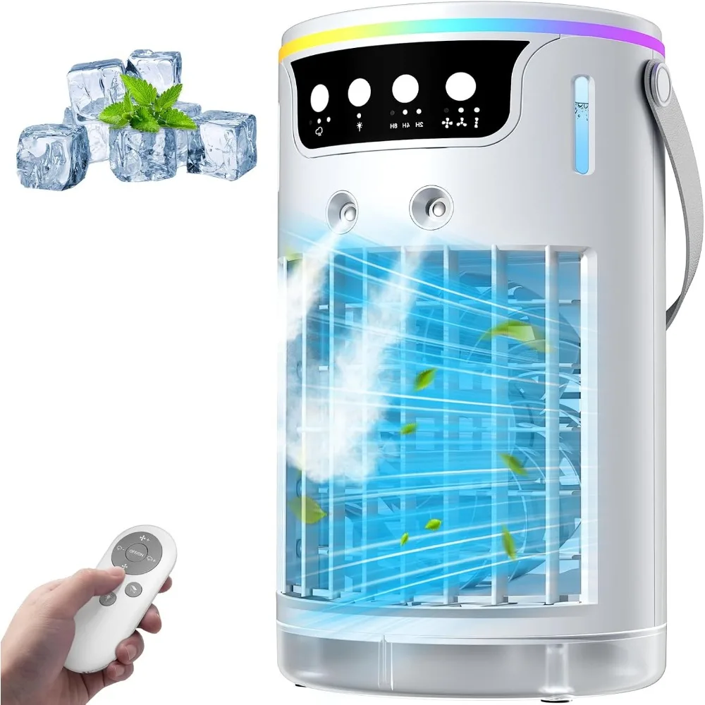 Portable Air Conditioners: Compact Evaporative Cooler with Ice Cooling and Mist for Personal Use in Bedrooms and Home Offices