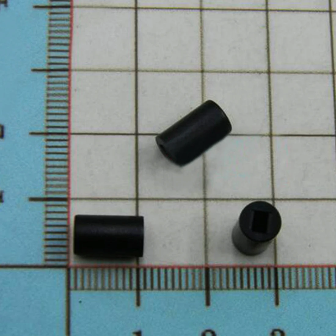 200pcs 6*10mm Button Cap Black Robber Cover for Self/ Non Self Locking Switch Buttons
