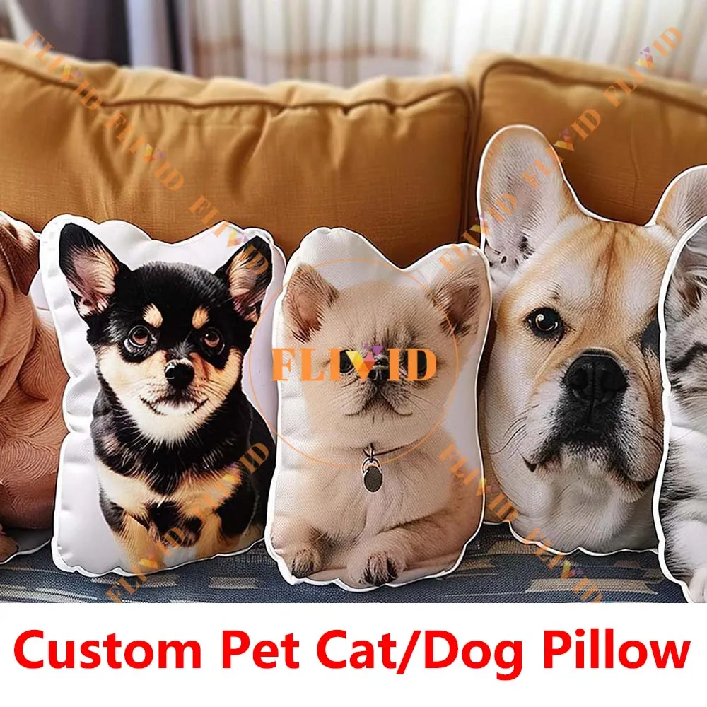 

Custom 3D Pet Dog/Cat Photo Pillow Personalized Animals Pillow Creative Gift Sofa Throw Pillow Animal Lover Memorial Cushion