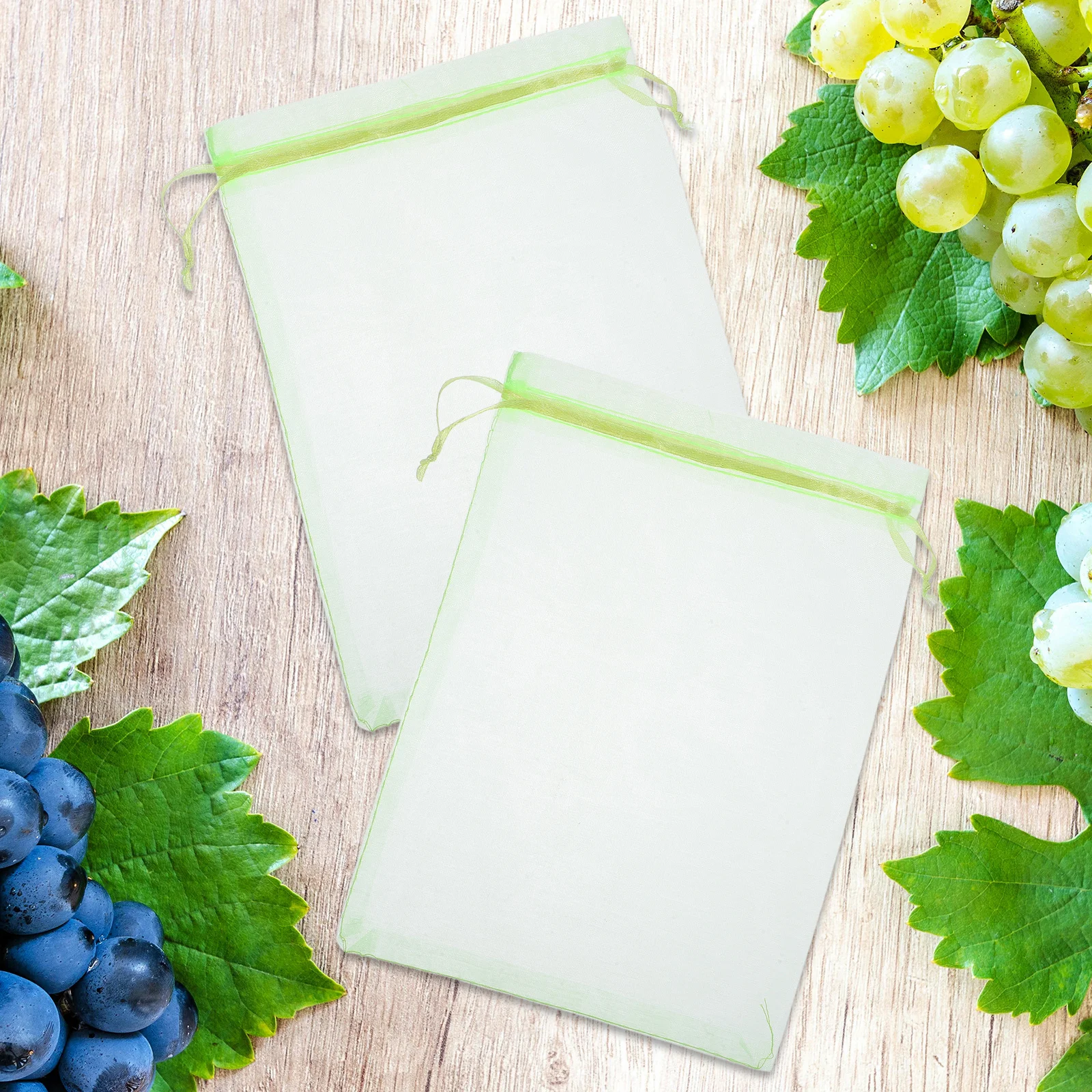 

30Pcs Mesh Fruit Bag with Drawstring Reusable Garden Protection for Vegetables and Plants Bird Proof Lightweight Strong