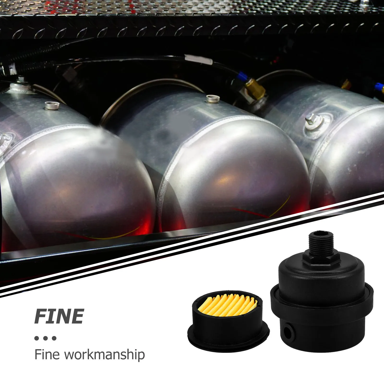 

Фильтр воздушного компрессора, прочный пластиковый звуковой глушитель с резьбой 16 мм для впускного фильтра выхлопного компрессора поршня