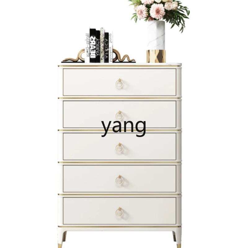 

CX Living Room Marble Storage Chest of Drawer Modern Minimalist Bedroom Solid Wood Chest of Drawers Storage Cabinet