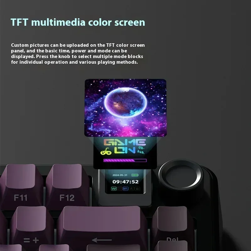 Weikav WK75 RGB Mechanical Keyboard with Hot-Swap Wireless Tri-Mode Customization Perfect Gaming E-sports PC Accessory Gift