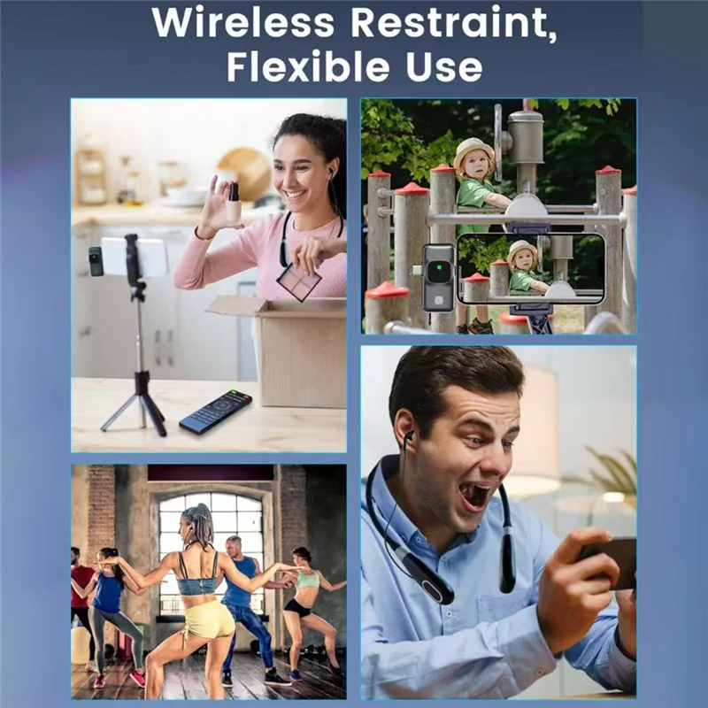 

-PQWN Wireless Sound Card Hanging Earphone Neck Headset Multifunctional Noise Cancelling Game Live Broadcast Headphone