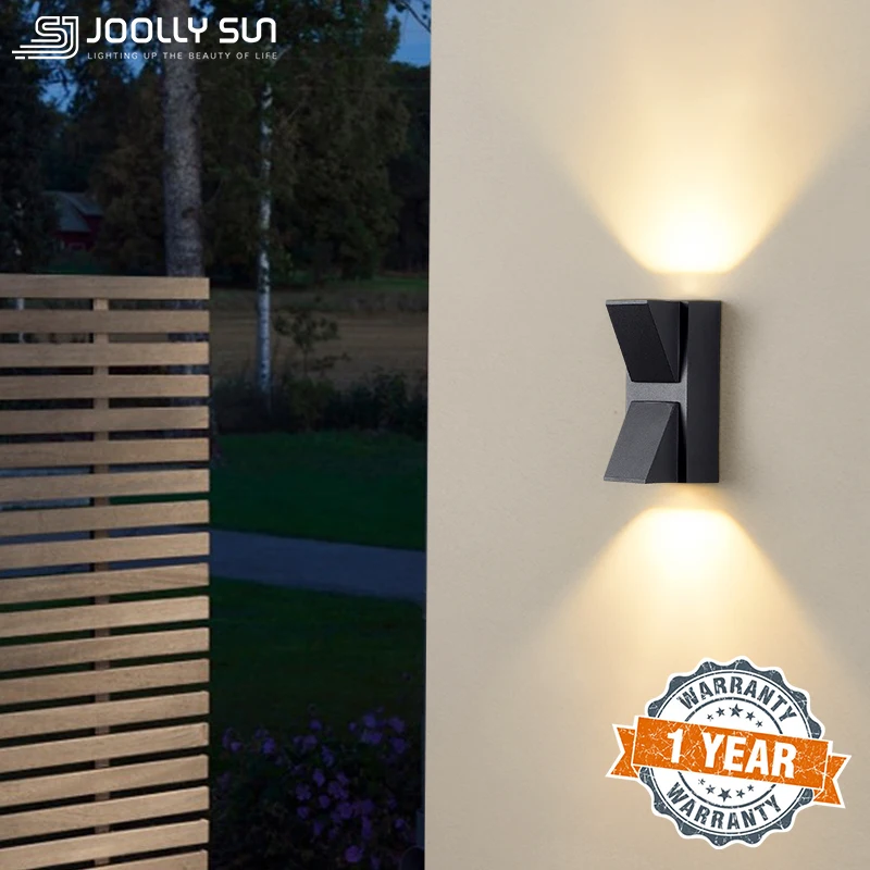 

JoollySun LED Wall Lamp Waterproof Lighting for Balcony Patio Outdoor Porch Lights Modern Home Decor Villa Garden Fence Sconces