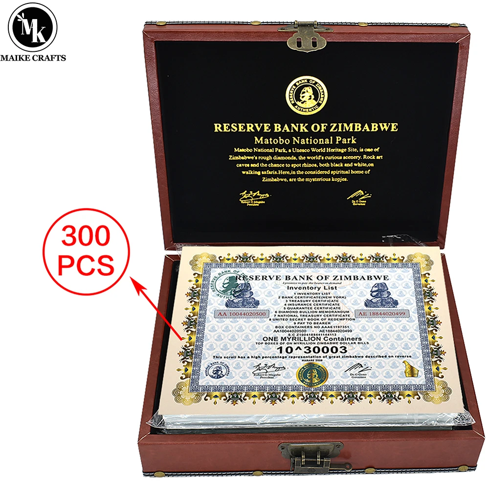 

300 шт./коробка Зимбабве один мирлион контейнеры свитки 10 ^ 30003 бумажные заметки большой камень Зимбабве коллекционные предметы