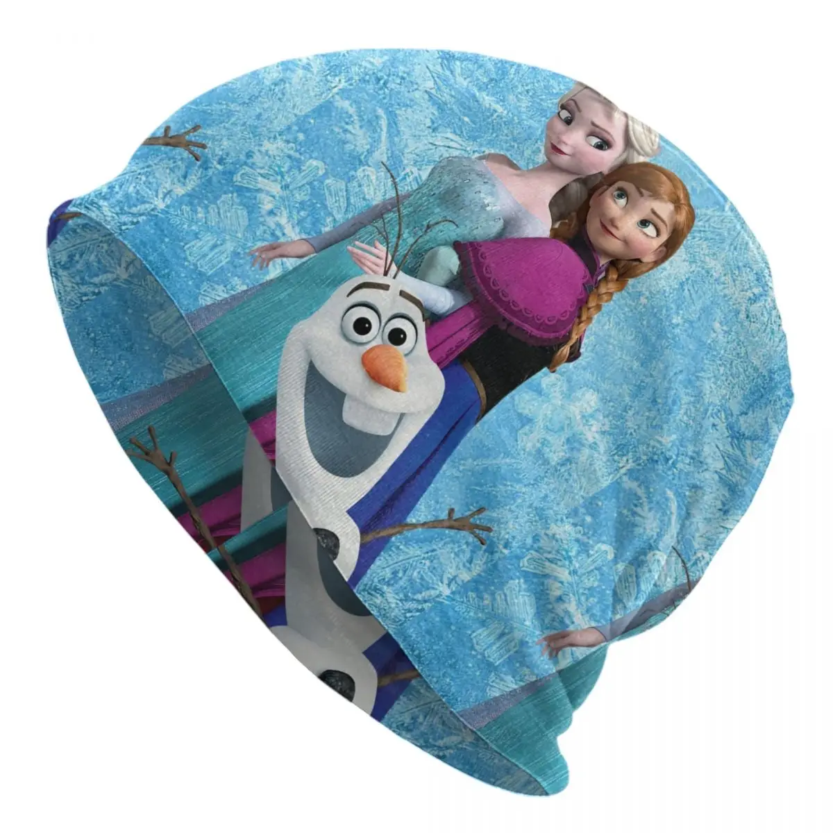 

Frozen Princess Elsa Anna Skullies Beanies Caps Unisex Winter Warm Knitting Hat Men Women Cool Adult Bonnet Hats Outdoor Ski Cap