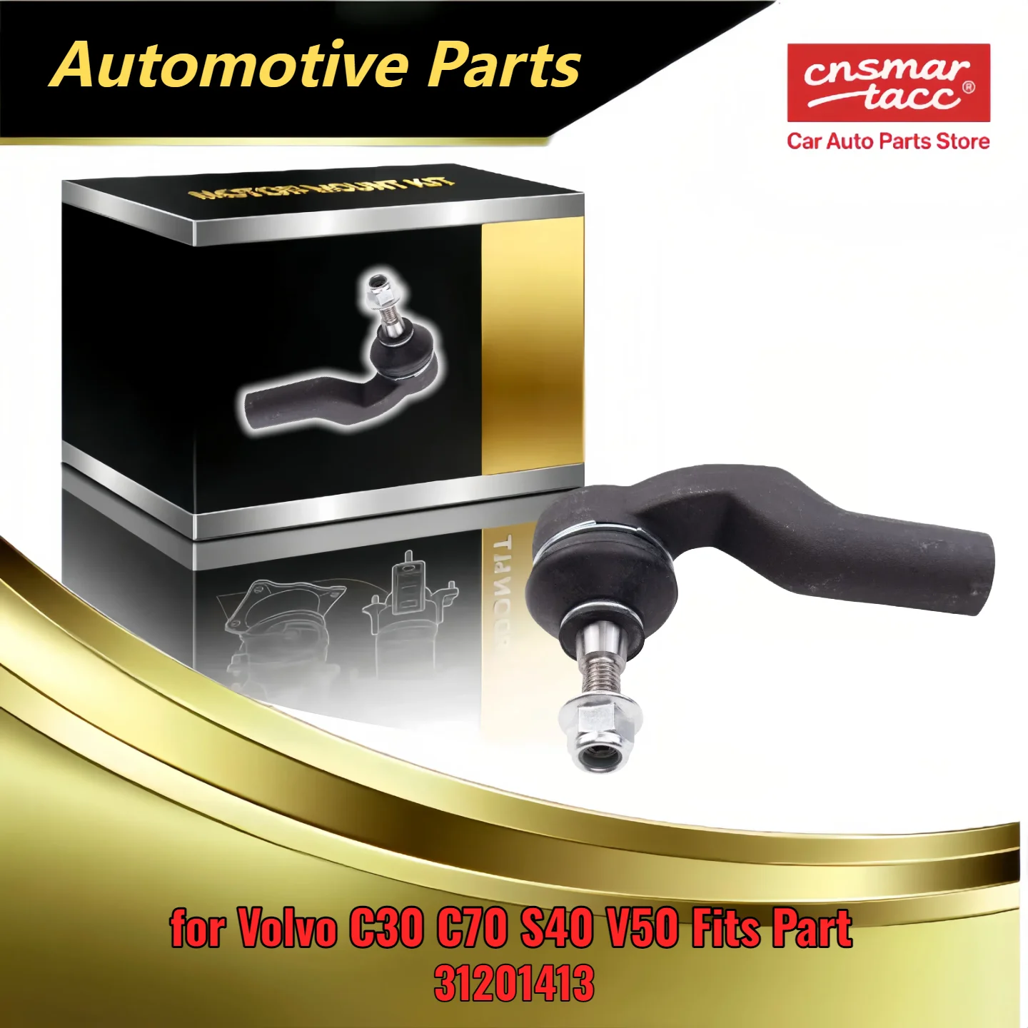 

Front Outer Tie Rod End Left Driver Side LH LF Replacement for Volvo C30 C70 S40 V50 Part 31201413