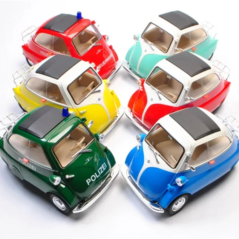 WELLY 1:18 BMW Isetta 6 Styles WELLY Diecast Scale Model Car Classic Car Metal Alloy Toy Car For Children Gift Collection B1