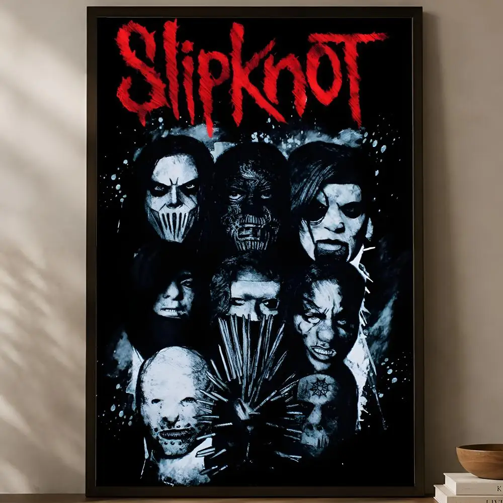 Band S-Slipknot Poster, selbstklebendes HD-PVC-Wandkunstposter, wasserfeste Dekoration für Schlafzimmer, Wohnzimmer und Zuhause – Detail 24