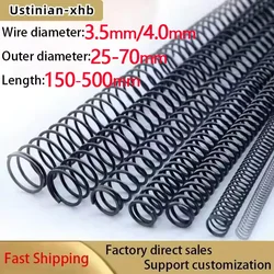 65Mn Spring Steel Spiral Coil Rotor Compression Spring, Wire Diameter: 3.5mm/4.0mm, Outer Diameter: 25-70mm, Length: 150mm-500mm