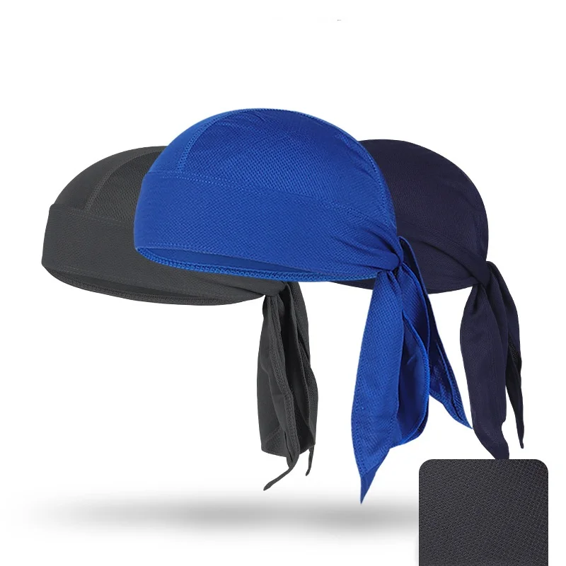 Breathable Quick Dry Cycling Helmet Inner Turban Cap Fishing Hiking Runing Sports Beanie Skull Hat Liner Absorb Sweat Headwrap