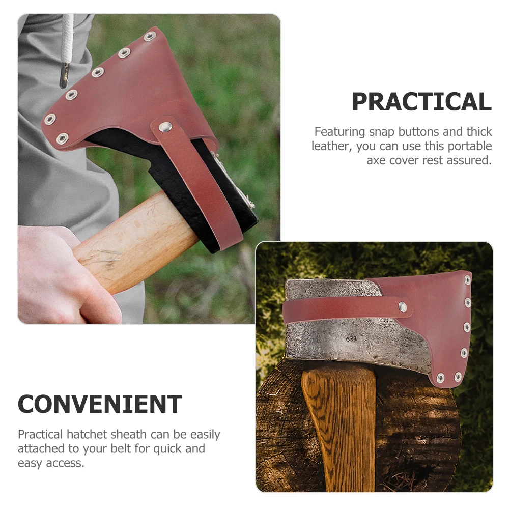 

BUTIFULSIC Axe Protector Cover for Hatchet Camping Tool Brown Protective Sheath Fixed Outdoor Gear
