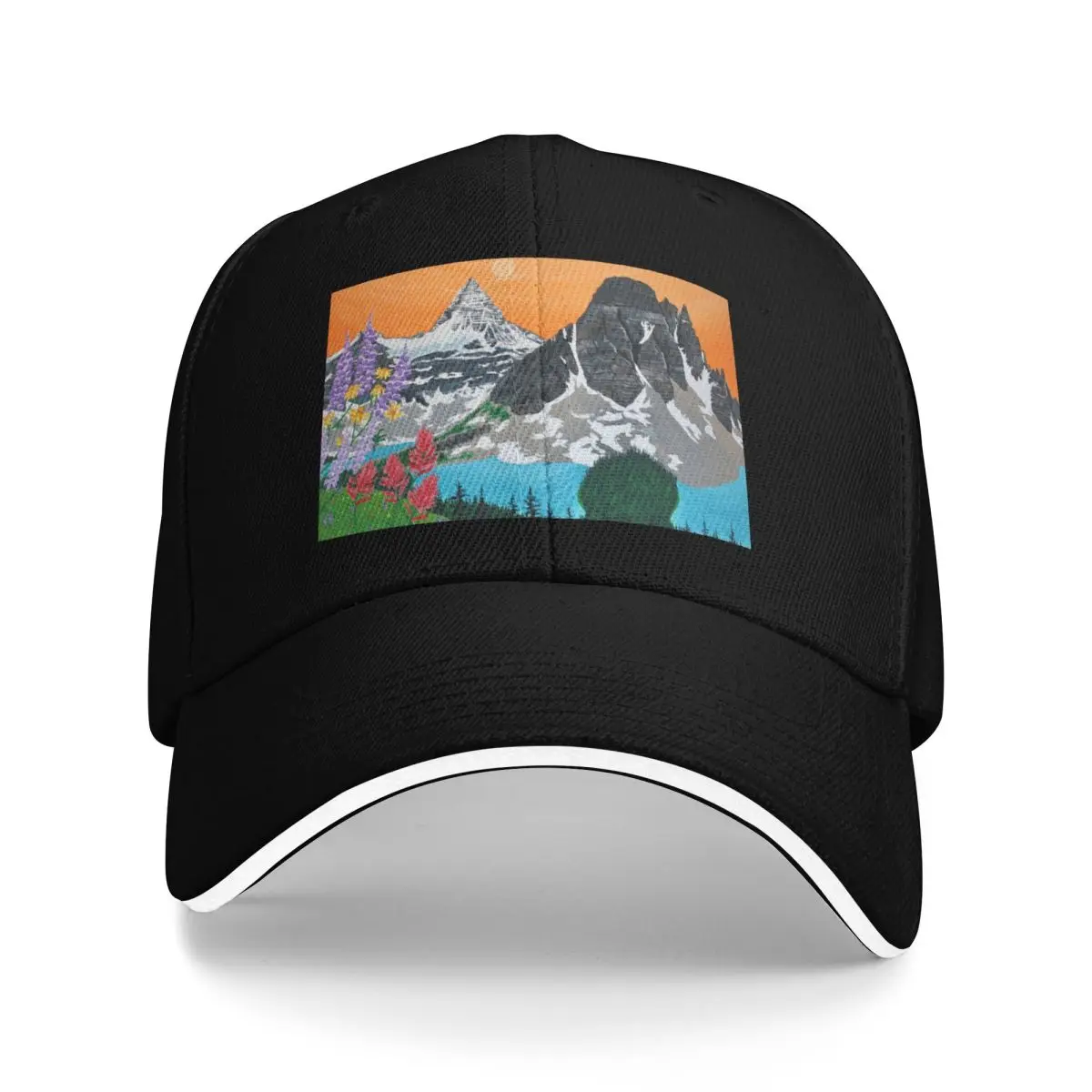 

Mt. Assiniboine in Bloom Baseball Cap hats on offer luxury caps hats for men Caps For Women Men's