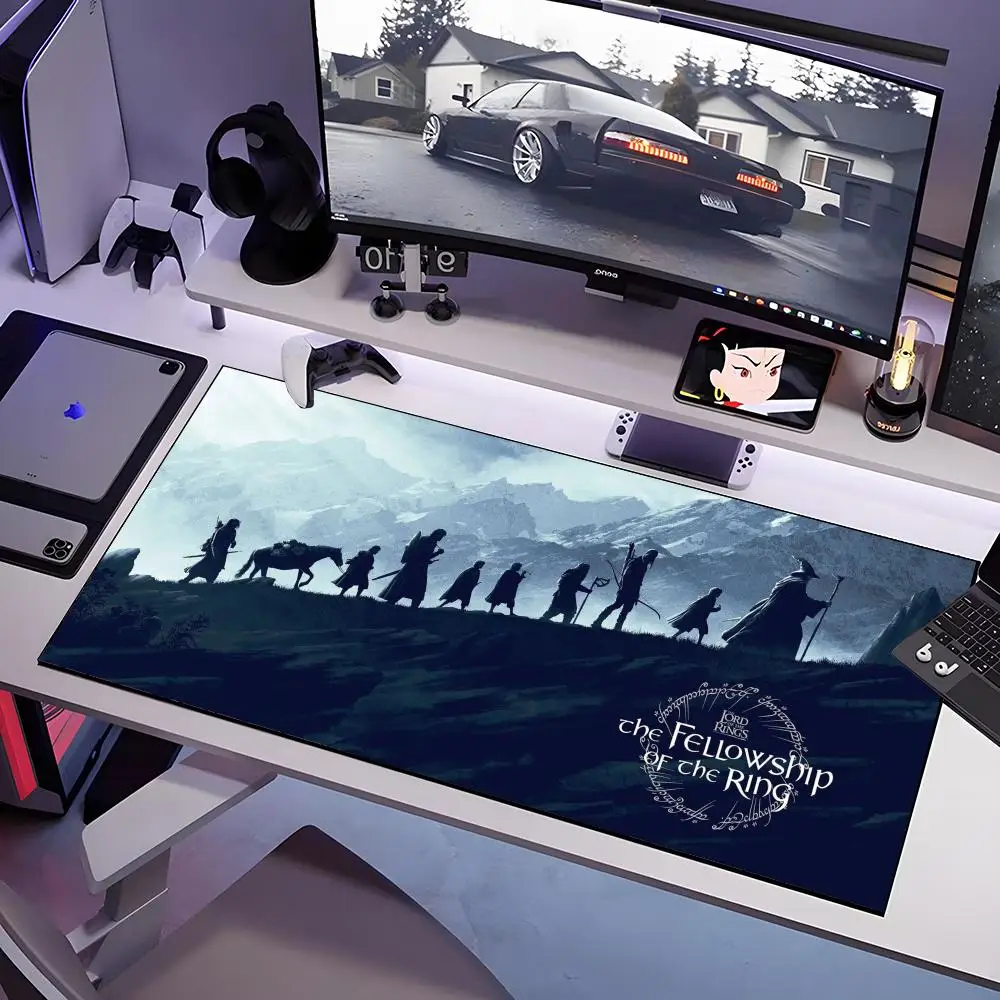 Movie Rings Of The Lords Mouse Pad Large Anti-Slip Rubber Gaming MousePad Durable Desk Pad Thick Seam Edge Suitable For Office A