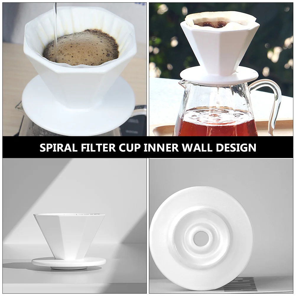 

1Pcs Coffee Pot Filter Cup Ceramic Manual Drip Filter Portable Durable Home Cafe Office Use Home Coffee Funnel