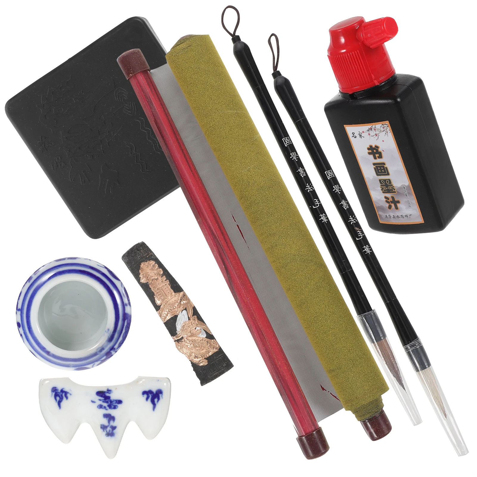 

Folding Writing Cloth Calligraphy Set Water Brush Kids Ink Paper Reusable Practice Chinese Japanese Beginner Kit Art Supplies