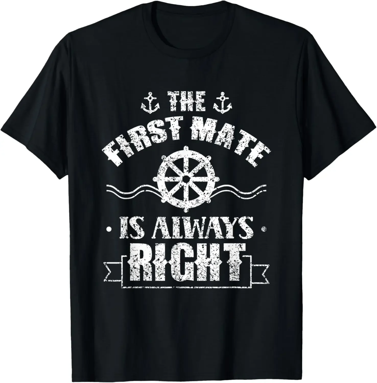 

Первый мате всегда прав, корабельная лодка, морская яхта, 100% чистый хлопок