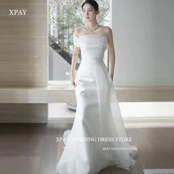 XPAY Customised One Shoulder Mermaid Wedding Dresses Korea Photoshoot Off Shoulder Floor Length Elegant Bridal Party Gown 2025