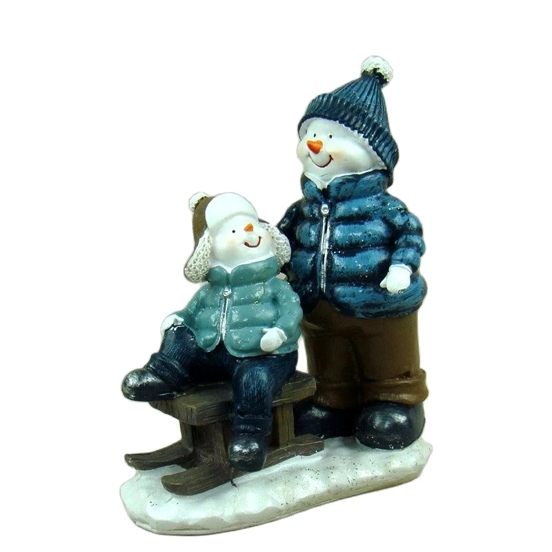 تذكير التزلج ثلج مصغرة الراتنج عيد الميلاد زميل اللعب تمثال غرفة نوم الطفولة زخرفة مسقط رأس تذكارية الحرفية هدية #1