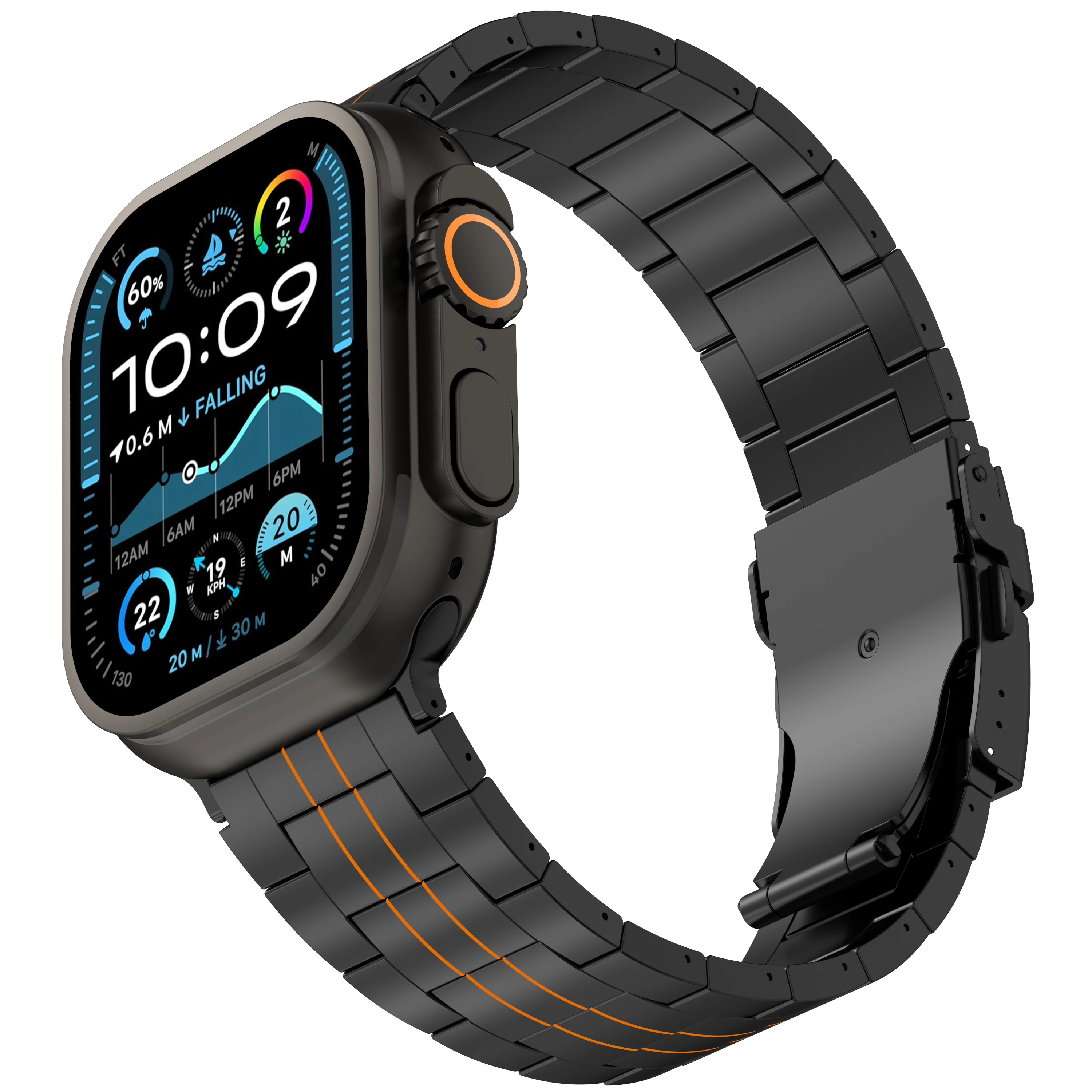 التيتانيوم لساعة Appe 49 مللي متر Ultra2 الفرقة رجل فاخر استبدال حزام ل Iwatch 10 9 8 7 Se 4/5/6 44 مللي متر 40 مللي متر 46 مللي متر 42 مللي متر 41 45 مللي متر 38 مللي متر