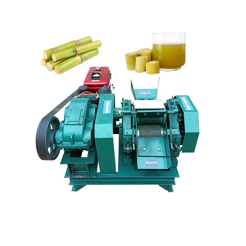 Sugarcane Pressing Industry Juice Extractor Price Hand Two Diesel Engine Sugar Cane Mill Crusher Machine for Sale