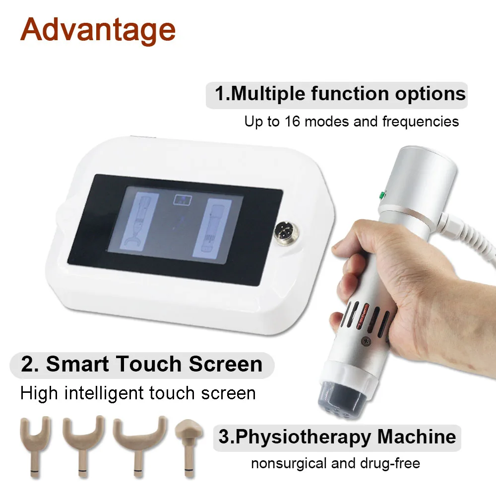 300mj Shockwave Therapy Machine ED Treatment Electric Chiropractic Correction Gun Eight Languages Spine Massage Pain Relief