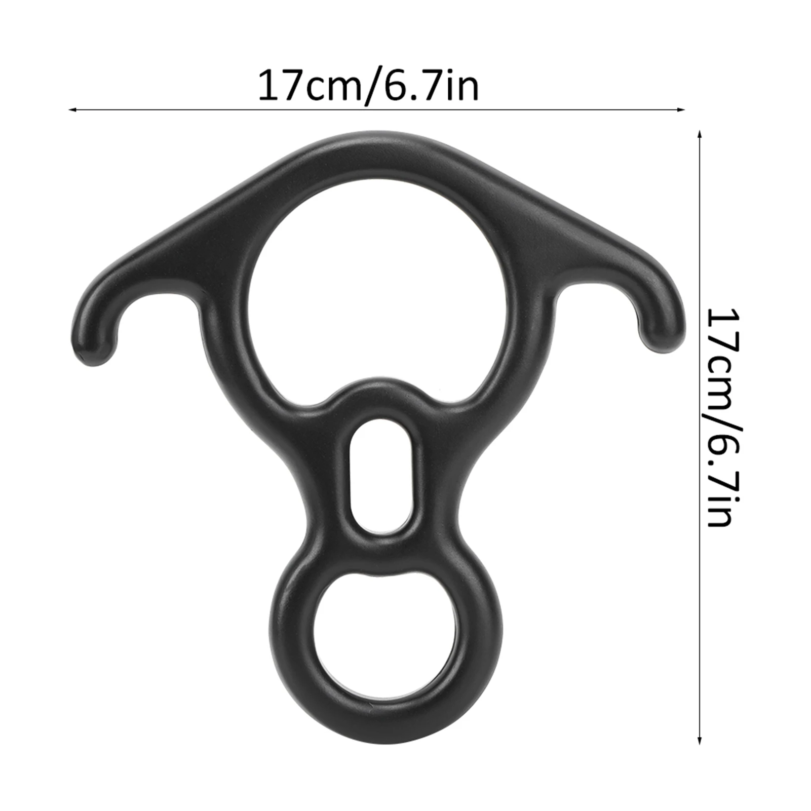 50KN Ox Horn Climbing Carabiner 8-Shaped Ring Aviation Aluminum Descender For Rock Climbing Aerial Work