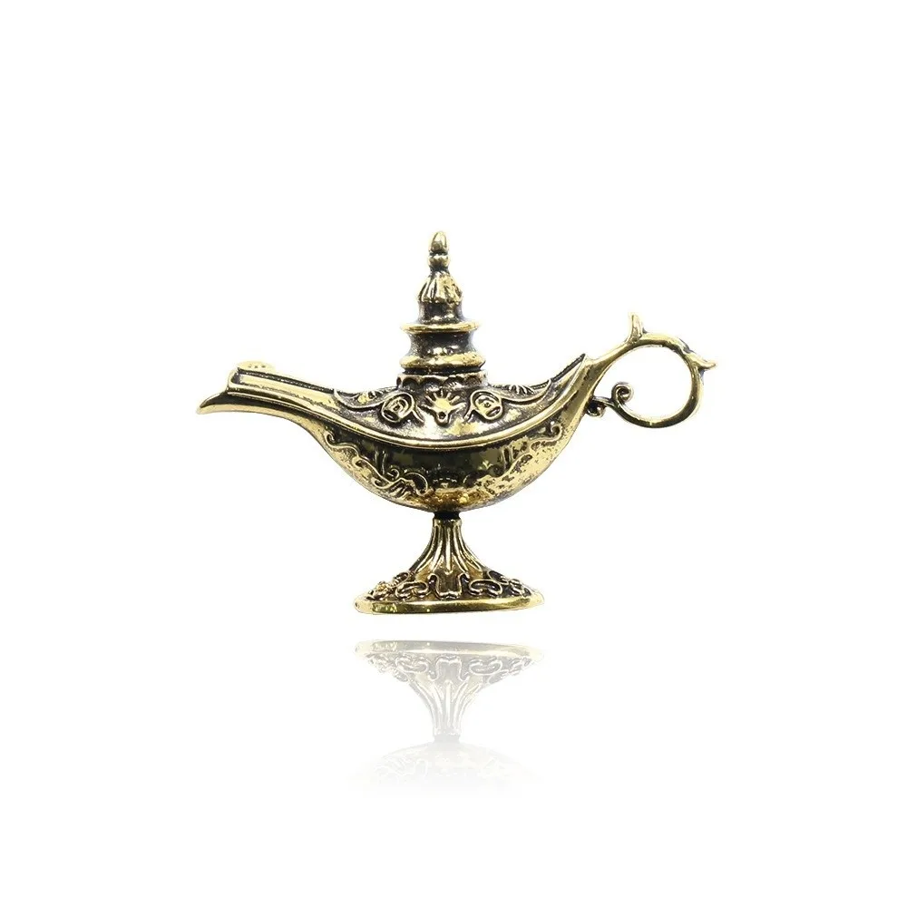 Enamel Tea Pot Lamp Brooch Retro Magic Aladdin Lamp Brooches Jewelry Accessories Elegant Vintage Exotic Pin Wedding Party