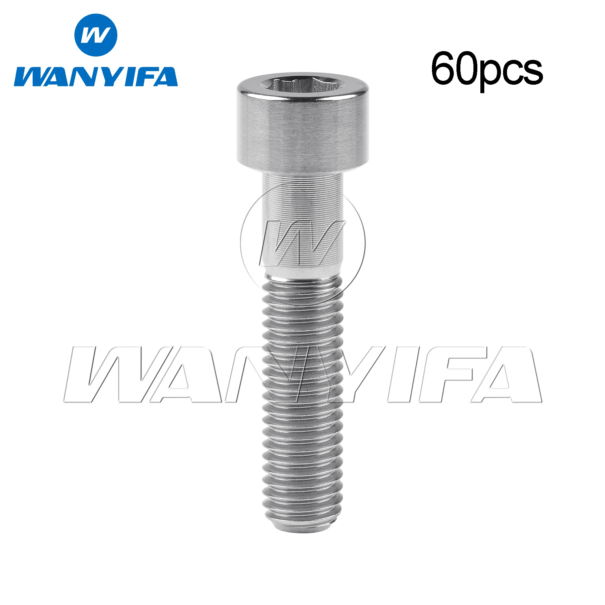 Wanyifa Titanium Bolts M10x45mm P1.25 DIN912 Cap Hex Allen Head Screws Pack of 60