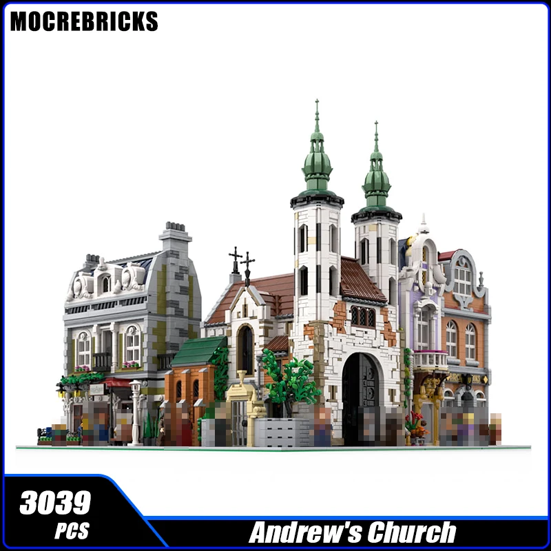 UCS Famous Film Scene Architecture Andrew's Church MOC Building Block Technology Assembly Model Brick Toys Children's  Christmas