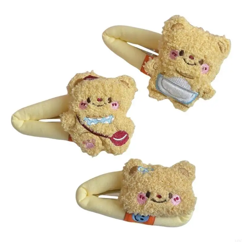 X4YC Gran nudo mariposa Cañera Peluce peluche Bows Central cabello Barretes elegantes para fiestas y ropa diaria