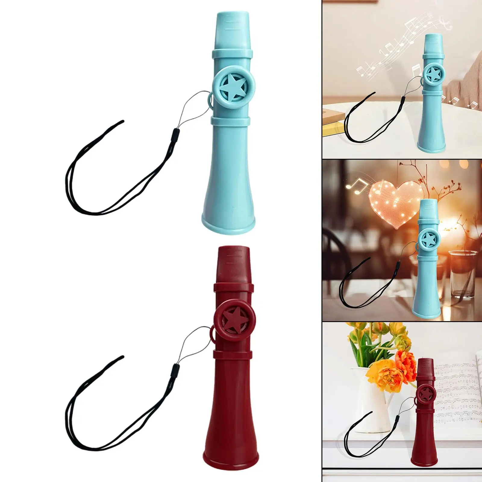 Kazoo Professional ABS Flute Necklace Holder Kids Party Favor Music Instrument for Home Travel Classroom view 5