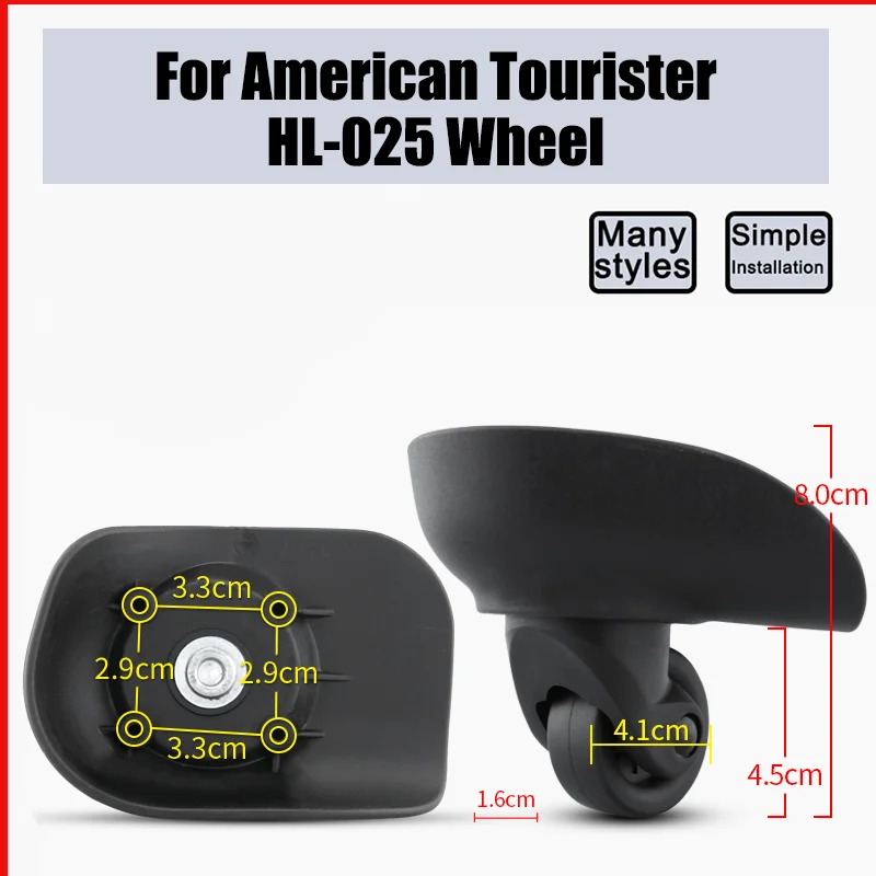 

For American Tourister HL-025 Trolley Case Wheel Wear-resistant Luggage Accessories Replacement Repair Roller Suitcase Pulley