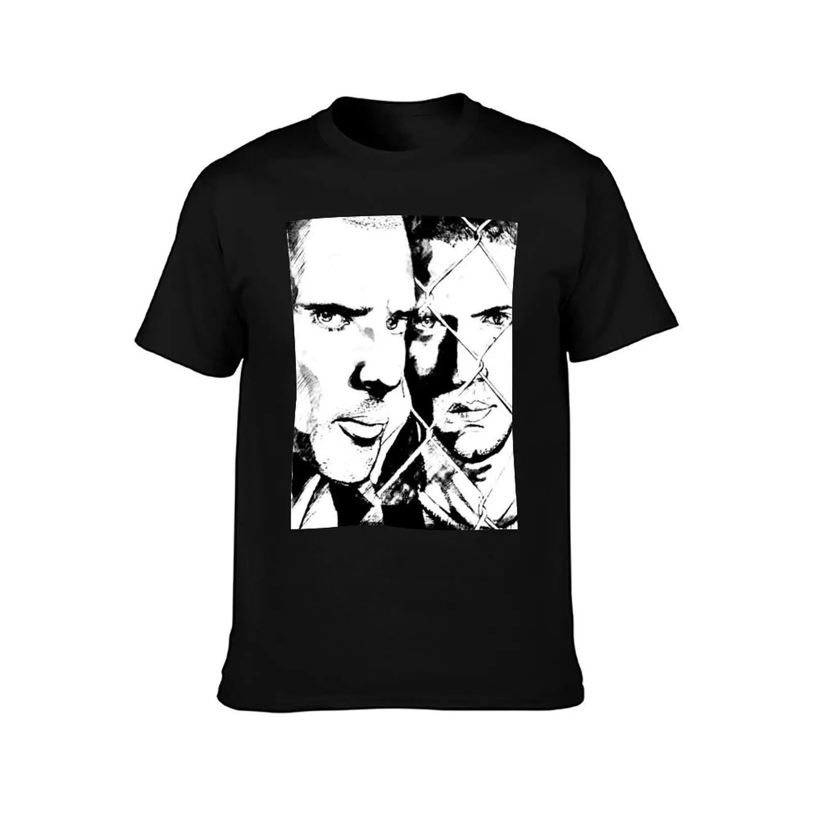 Scofield and Burrows T-Shirt Summer Casual Cotton Tee Oversized Streetwear Tops Vintage Graphic Print Loose Fit Short Sleeve