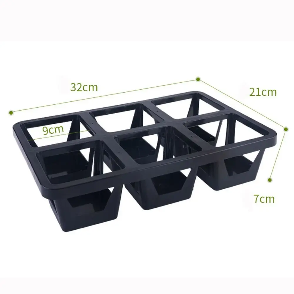 6/12 Hole Flower Pots Storage Tray Tool Greenhouse Black Seeding Boxes Dish Farm Thickness Potted Bracket