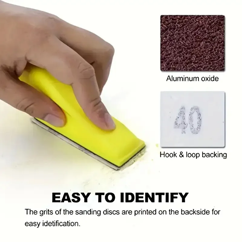 Mini kit de ponceuse de détail, ensemble de ponceuse manuelle, mini bloc de ponçage du bout des doigts de 3,25 x 1,0 pouces, outil de ponçage compact pour les petits espaces