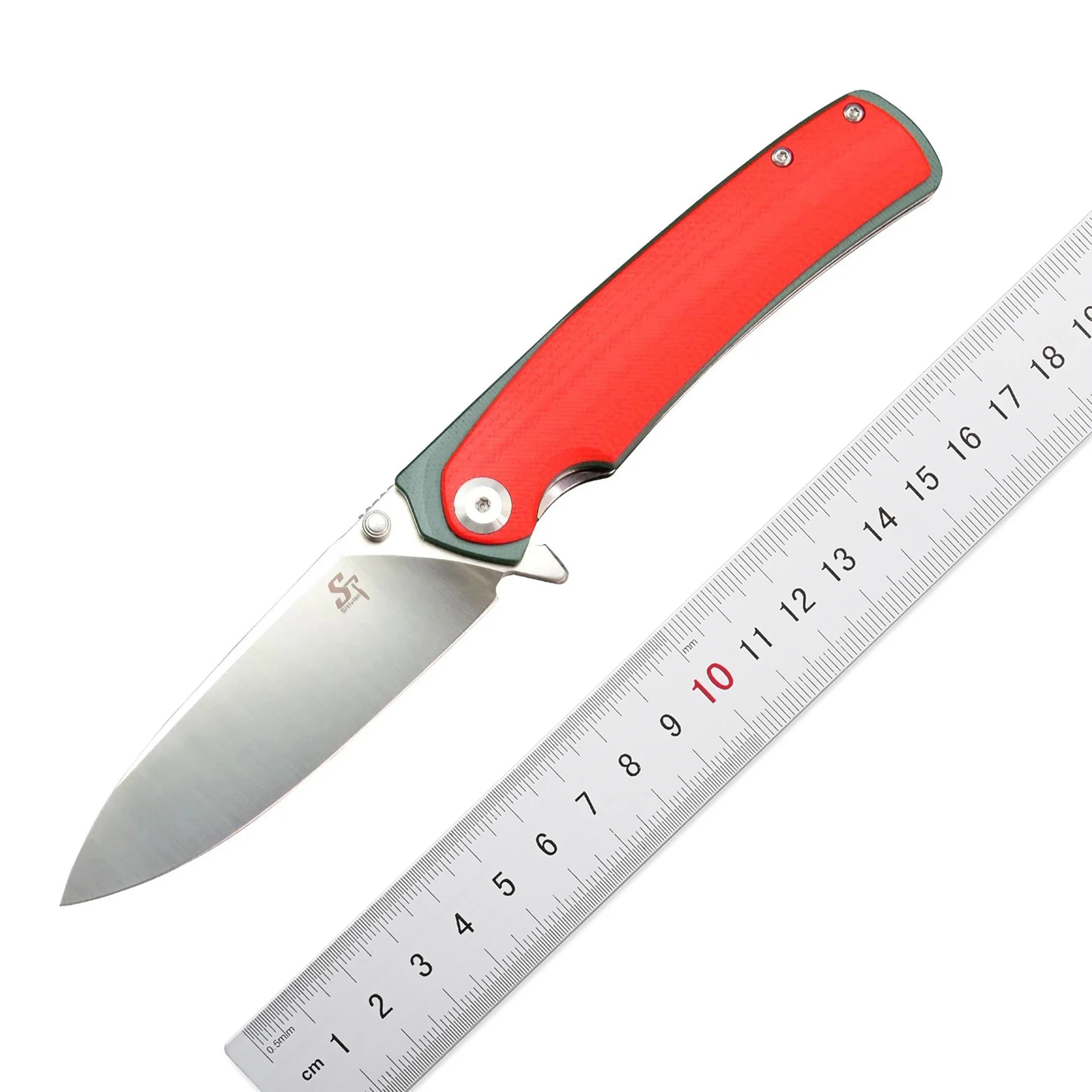 

Sitivien ST127 Folding Knife D2 Steel Blade G10 Handle EDC Pocket Knifes for Working Camping Survival Hiking Fishing Collection